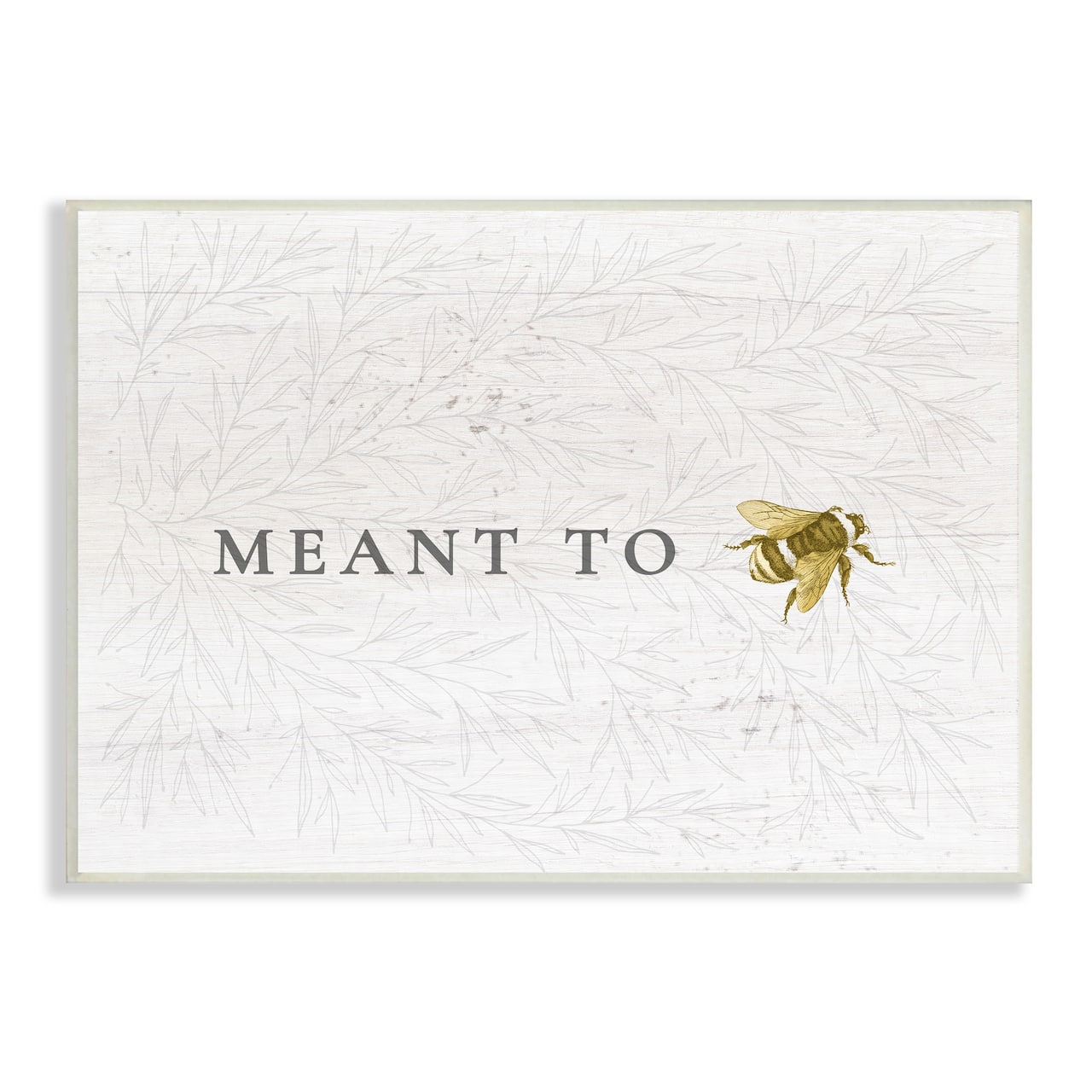 Stupell Industries Meant to Be Charming Phrase Honey Bee Pun Wall Plaque